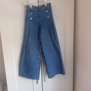 Stylish Blue Wide-Leg Kids Jeans
